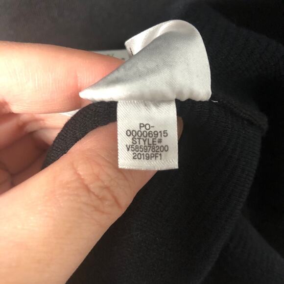 Vince Multi Stitch Wool Dress Black Hematite L New - Picture 8 of 11